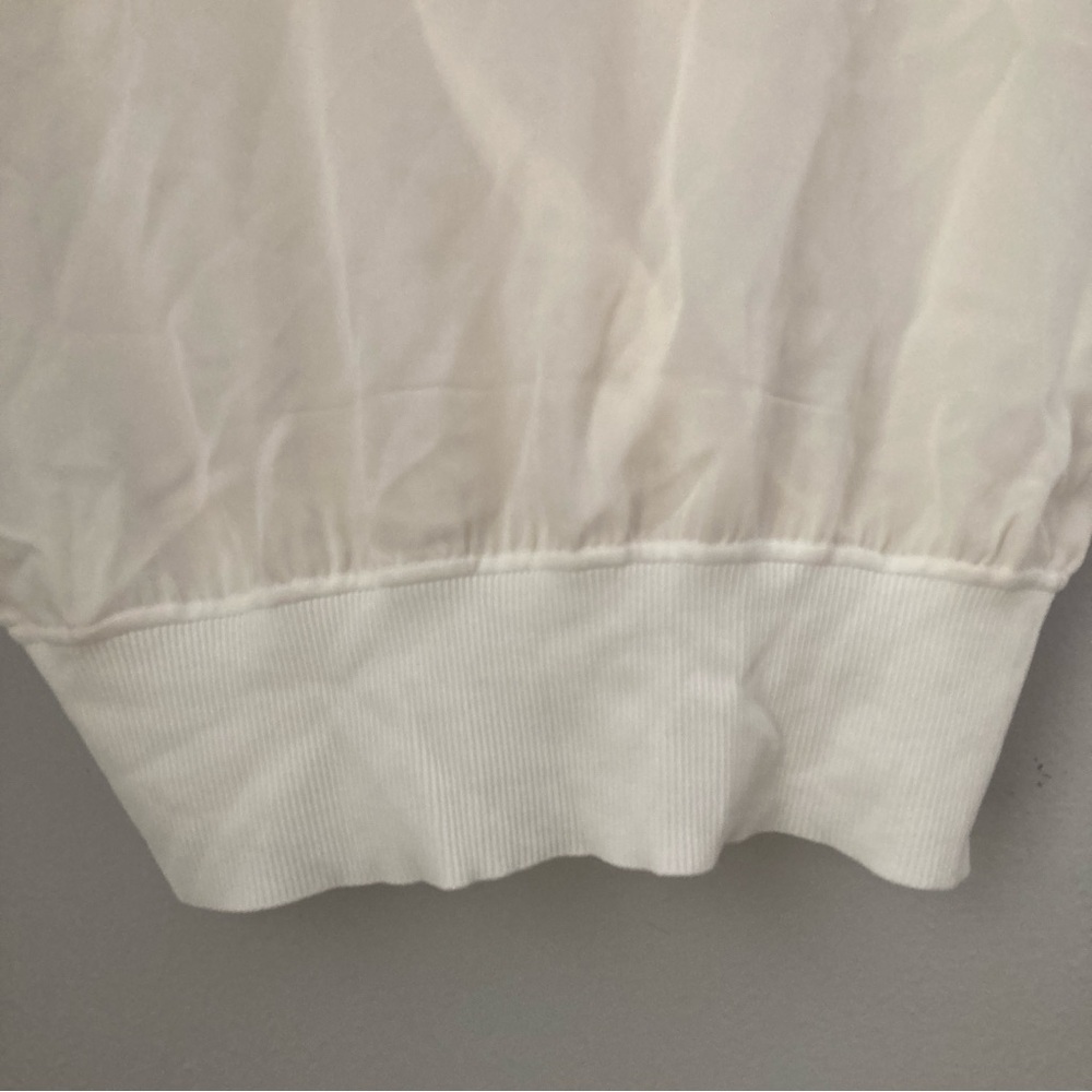 Theory brand silk deep v crossover blouse top pullover ivory L - Picture 8 of 12